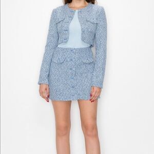 Blue Skirt Set